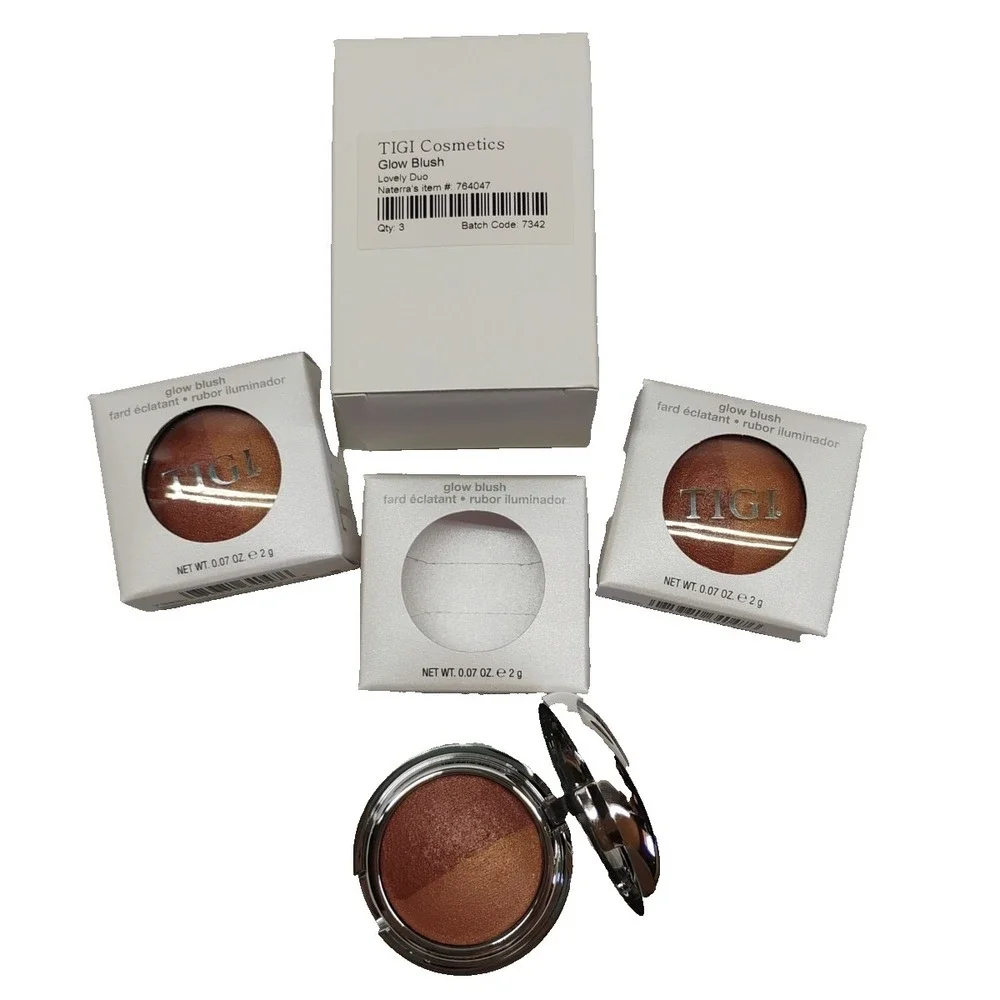 NEW 3pk TIGI Professional Cosmetics Lovely Duo Blush Natural Glow Womens‎ Makeup